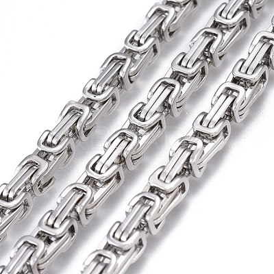 Tarnish Resistant 304 Stainless Steel Byzantine Chains CHS-K010-03A-P-1