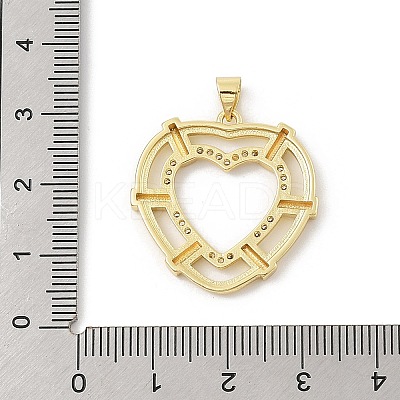 Brass Micro Pave Cubic Zirconia Pendants KK-U047-22G-1