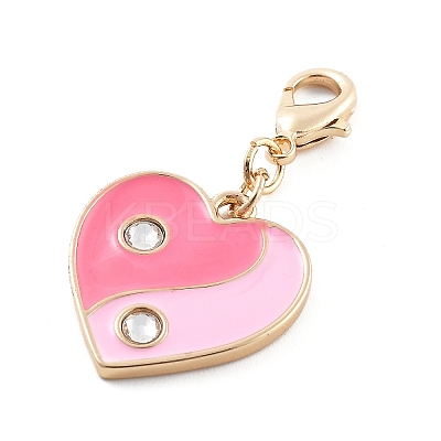Alloy Rhinestone & Enamel Pendant Decoration LS-HJEW-P021-01I-G-1