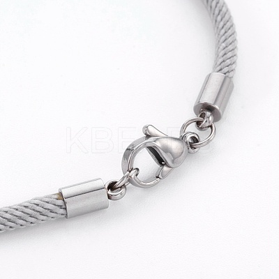 Braided Cotton Cord Bracelet Making MAK-L018-03A-07-P-1