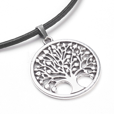 Tibetan Style Alloy Pendant Necklaces NJEW-JN02189-1