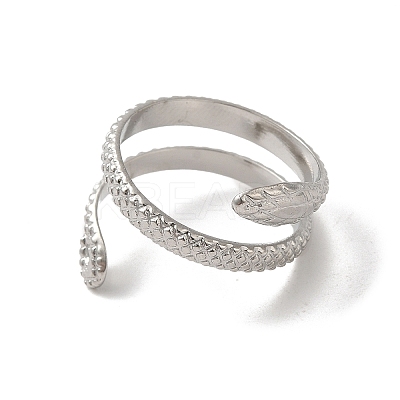 Non-Tarnish 304 Stainless Steel Cuff Rings for Women RJEW-G291-02P-1