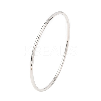 201 Stainless Steel Plain Bangles for Women BJEW-B150-07P-1