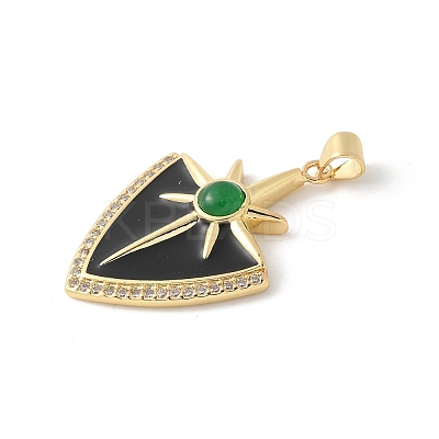 Cat Eye Pendants KK-P294-41G-02-1