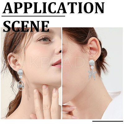20Pcs Brass Ear Stud Findings KK-BBC0002-60P-1