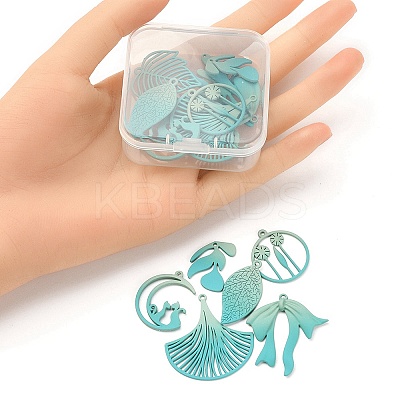 1 Set Spray Painted Alloy Charms FIND-YW0003-11D-1