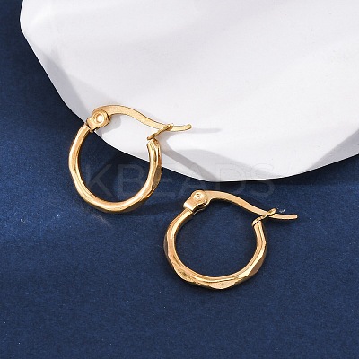 304 Stainless Steel Hoop Earrings EJEW-D195-M-1