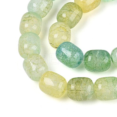 Baking Paint Crackle Glass Beads Strands DGLA-N019-01B-08-1