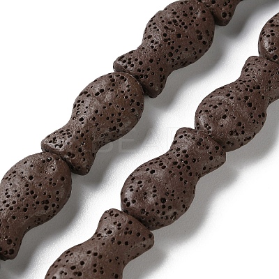 Fish Dyed Natural Lava Rock Beads Strands G-O126-01A-02-1