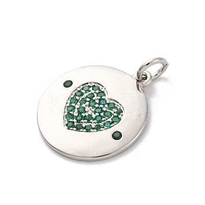 Brass Micro Pave Cubic Zirconia Pendants KK-U033-11P-03-1