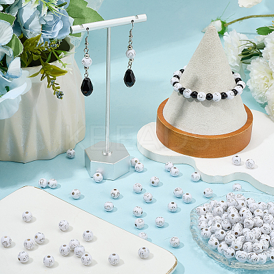 500Pcs Plating Acrylic Beads PACR-SP0001-09A-1