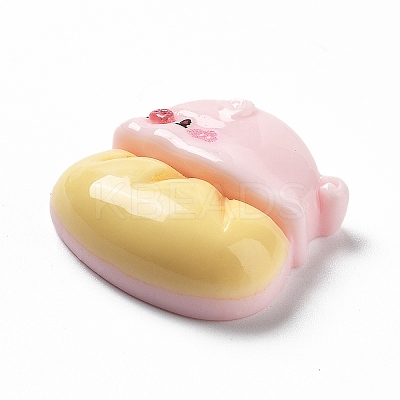 Pig Theme Opaque Resin Decoden Cabochons RESI-I057-A08-1