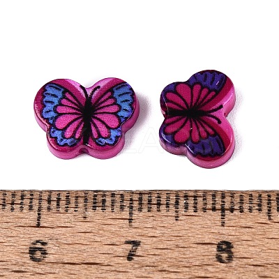 Printed Natural Freshwater Shell Beads SHEL-Q029-11C-1