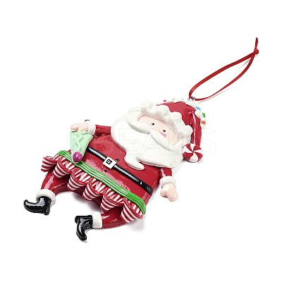 Christmas Santa Claus Handmade Polymer Clay Pendant Decorations LS-HJEW-P017-01A-1