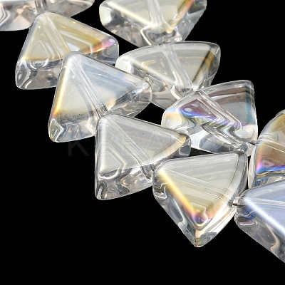 AB Color Plated Electroplate Transparent Glass Beads Strands EGLA-G037-08A-AB01-1