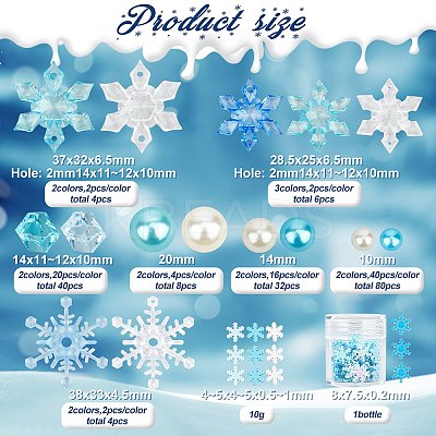 Winter Theme Imitation Pearl Vase Fillers DIY-BC0009-95-1