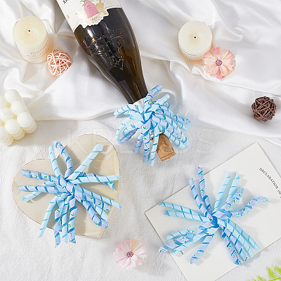 8Pcs Cloth Curly Ribbon Bows AJEW-SP0001-48F-1