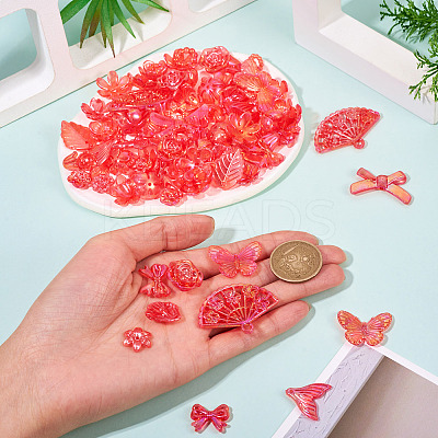 182Pcs 100G Transparent Acrylic Beads OACR-TA0003-66D-1