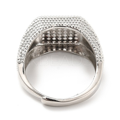 Rack Plating Brass Micro Pave Cubic Zirconia Rings RJEW-E064-11P-1