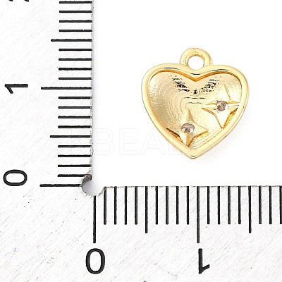 Brass Micro Pave Cubic Zirconia Charms KK-A240-21G-1