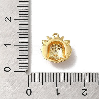 Brass Micro Pave Cubic Zirconia Pendants KK-B079-13G-1