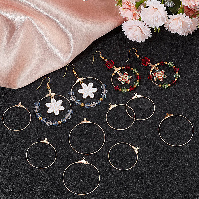 40Pcs 2 Size Brass Pendants KK-BBC0009-64-1