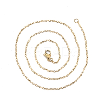 304 Stainless Steel Cable Chains Necklace for Men Women NJEW-N050-A02-G15-1