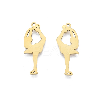 Ion Plating(IP) 201 Stainless Steel Pendant STAS-B027-19G-1