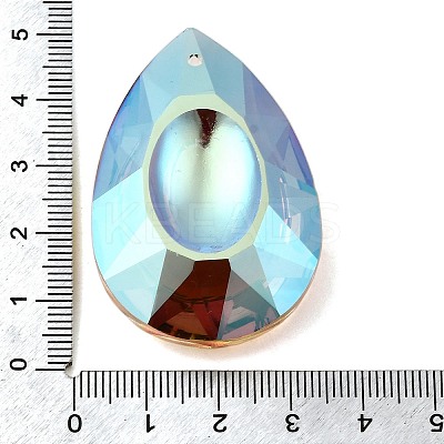 Electroplated Glass Pendants X-GLAA-G122-07C-1