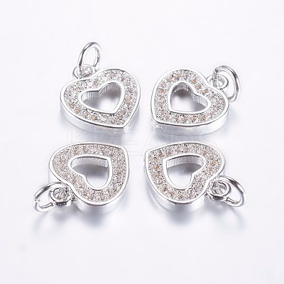 Long-Lasting Plated Brass Micro Pave Cubic Zirconia Charms LS-ZIRC-F069-50P-1