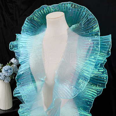 10 Yards Lucency Polyester Pleated Lace Trim OCOR-GF0004-74A-1