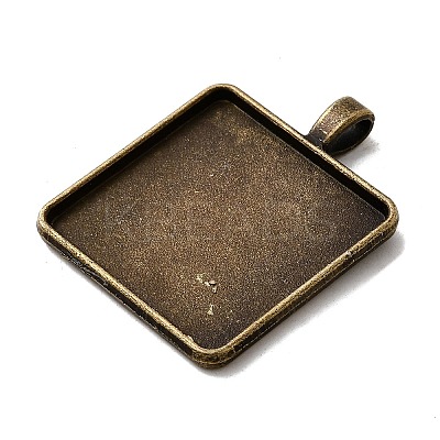 Vintage Tibetan Style Alloy Pendant Cabochon Settings TIBEP-M018-98AB-NF-1