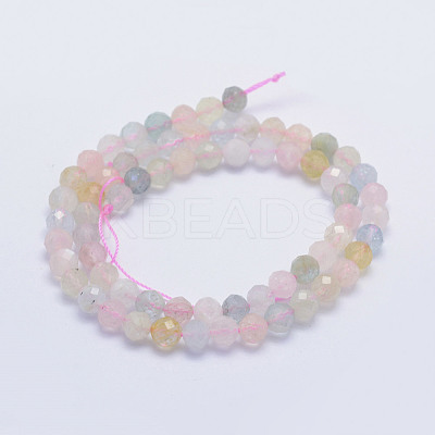 Natural Morganite Beads Strands G-L478-19-6mm-1