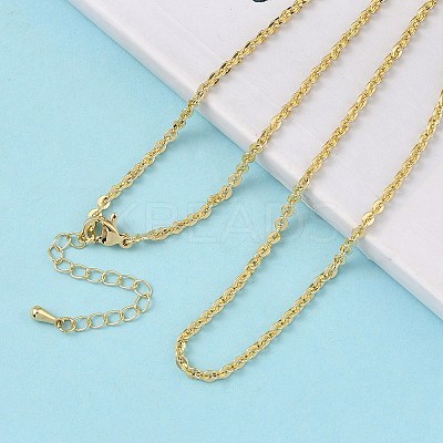 2.5MM Brass Boston Link Chain Necklaces NJEW-P339-05G-1