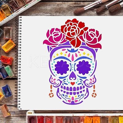 Large Plastic Reusable Drawing Painting Stencils Templates DIY-WH0202-089-1
