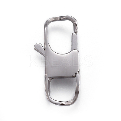 Tarnish Resistant 304 Stainless Steel Lobster Claw Clasps STAS-I117-02B-P-1
