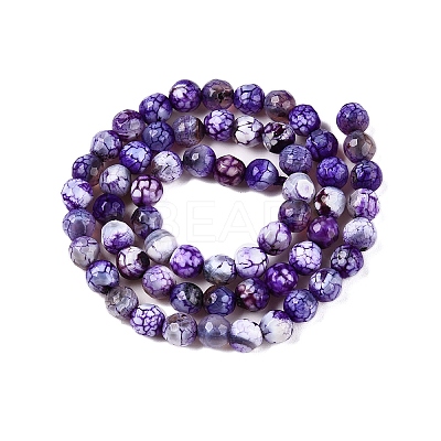 Natural Crackle Agate Beads Strands X-G-T119-01A-05-1