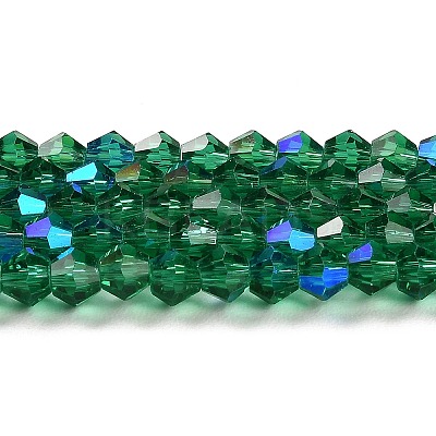 Transparent Electroplate Glass Beads Strands GLAA-F029-3mm-D10-1