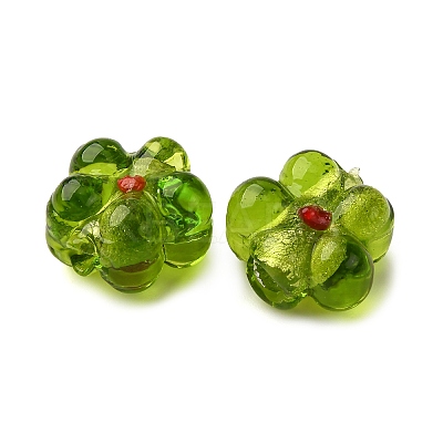 Handmade Silver Foil Glass Lampwork Beads FOIL-T001-02K-1