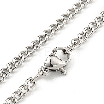 Non-Tarnish 304 Stainless Steel Pendant Necklaces NJEW-L118-02P-04-1