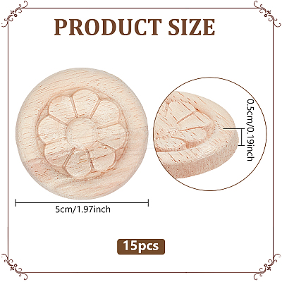 15Pcs Wood Chips WOOD-WR0001-26A-1