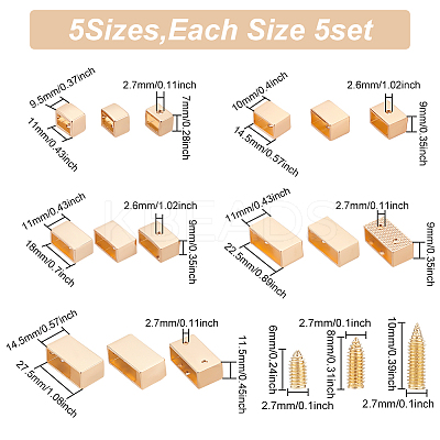 25 Sets 5 Style Alloy Decorative Clasps for Bag Belt FIND-WR0006-07-1