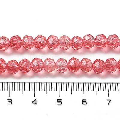 Transparent Crackle Glass Beads Strands CCG-L050-01B-01-1