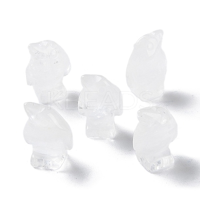 Natural Quartz Crystal Carved Healing Penguin Figurines G-B062-08F-1