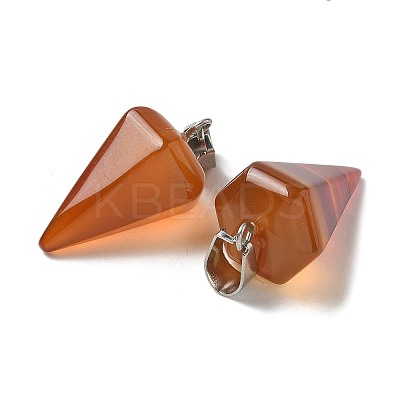 Natural Red Agate Pendants G-B127-13P-01-1