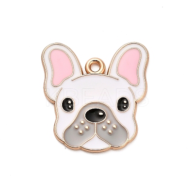 Animal Puppy Alloy Enamel Pendants FIND-V001-03G-03-1