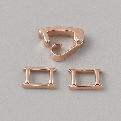 Brass Fold Over Clasps KK-WH0079-109B-RG-1