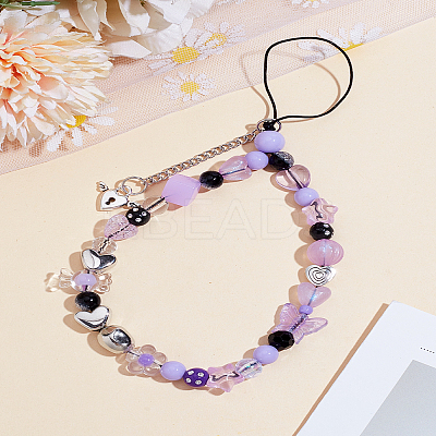 1Pc Resin and Acrylic Mobile Straps AJEW-LP0005-76-1