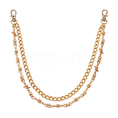 Zinc Alloy & Aluminium Barbed Wire Double Layer Pants Chains HJEW-PH02274-1