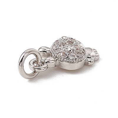 Brass Micro Pave Cubic Zirconia Charms ZIRC-F132-78P-1